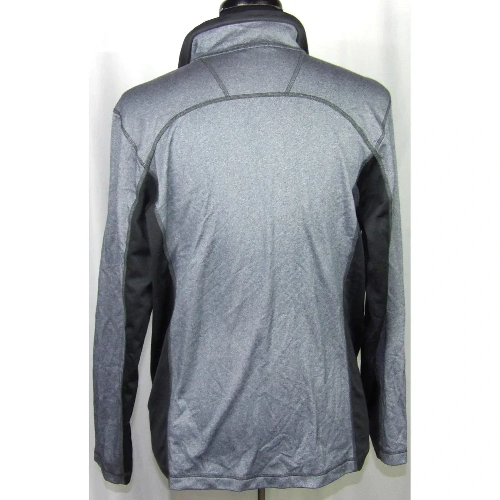 The North Face 100% Polyester Gray Pull Over 1/4 Zip Athletic Jacket Men's Large